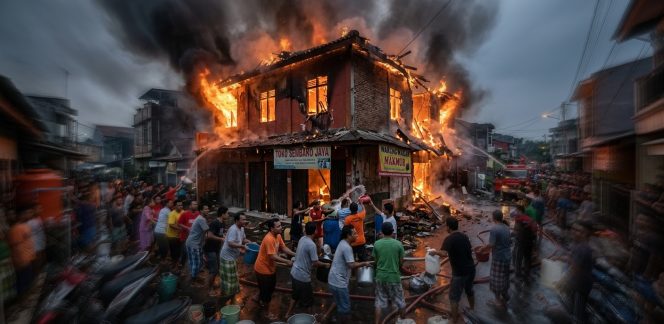 
					Kebakaran Besar Melahap Sebuah Ruko